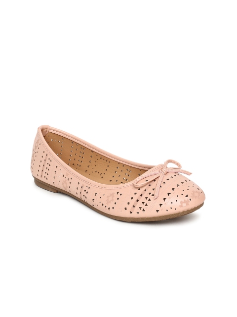

Ginger by Lifestyle Women Pink Ballerinas with Cut-Out Detail