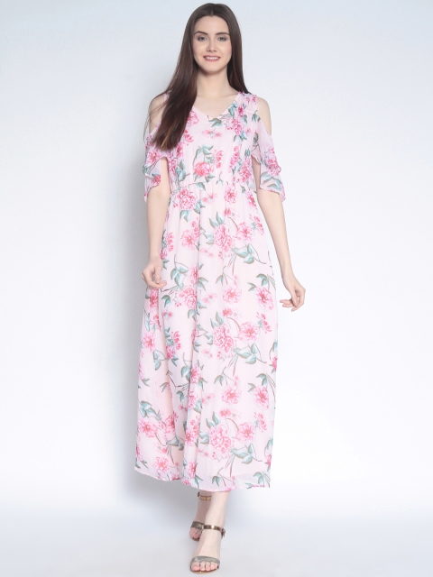

RARE Women Pink Printed Maxi Dress