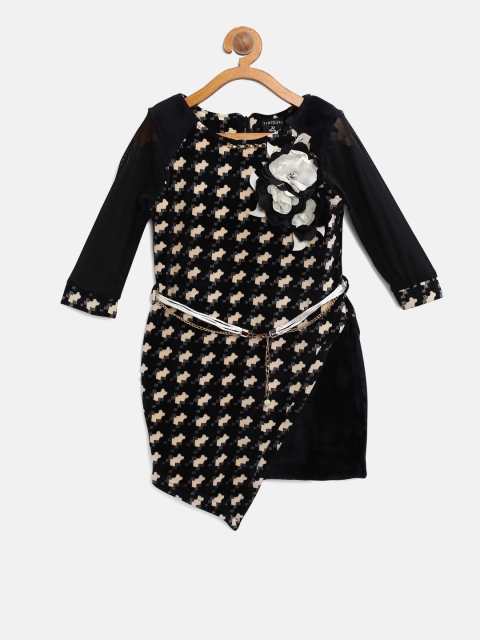 

Tiny Girl Black Printed Sheath Dress