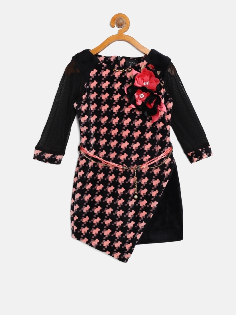 

Tiny Girl Girls Black Solid Sheath Dress