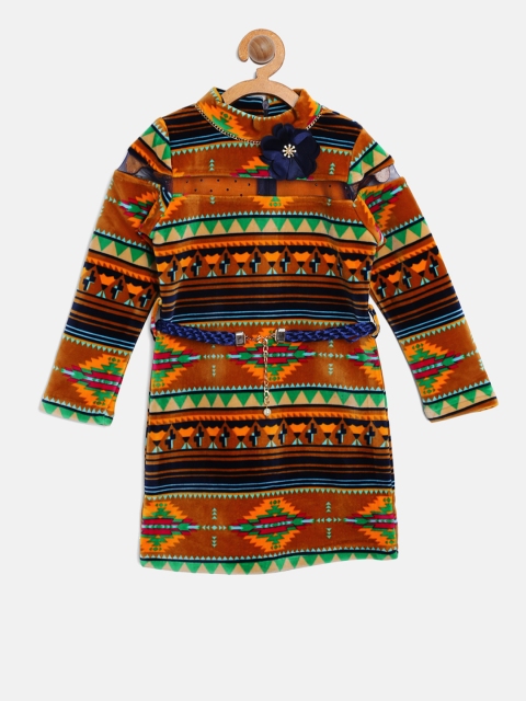 

Tiny Girl Girls Multicoloured Printed A-Line Dress, Multi