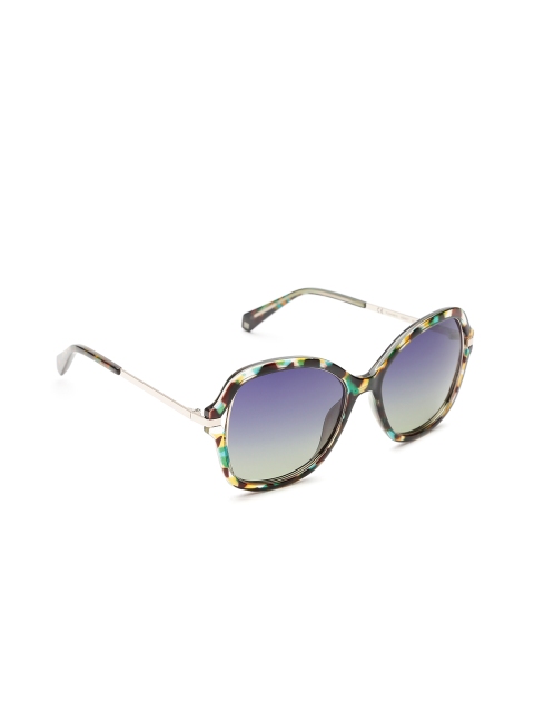 

Polaroid Women Polarised Butterfly Sunglasses PLD 4068/S XGW 55Z7, Blue