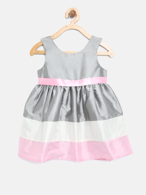 

A.T.U.N All Things Uber Nice Girls Grey Colourblocked Fit and Flare Dress