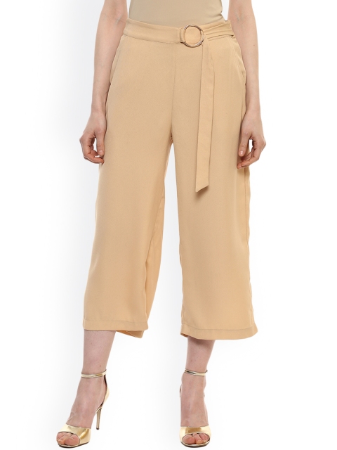 

Kazo Women Beige Loose Fit Solid Culottes