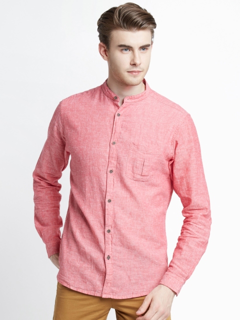 

Urban Ranger by pantaloons Men Red Slim Fit Solid Casual Shirt