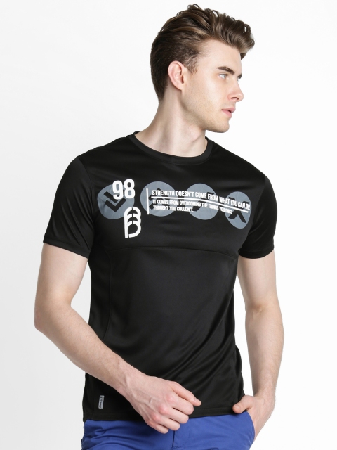 

Ajile by Pantaloons Men Black Printed Round Neck T-shirt