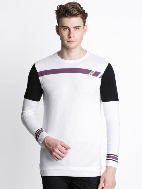 

Ajile by Pantaloons Men White Solid Round Neck T-shirt