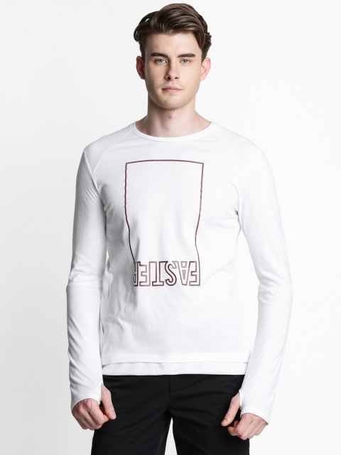 

Ajile by Pantaloons Men White Printed Round Neck T-shirt