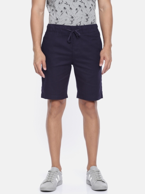 

Urban Ranger by pantaloons Men Navy Solid Regular Fit Regular Shorts, Navy blue