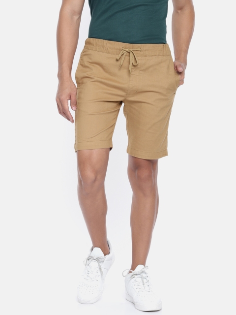 

Urban Ranger by pantaloons Men Khaki Solid Regular Fit Regular Shorts