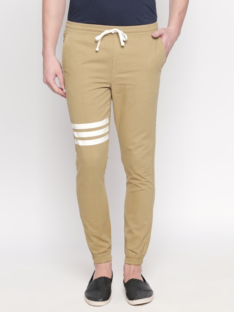 

SF JEANS by Pantaloons Men Khaki Regular Fit Solid Joggers
