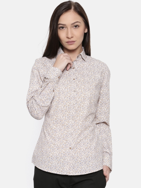 

Park Avenue Women Brown Regular Fit Printed Casual Shirt