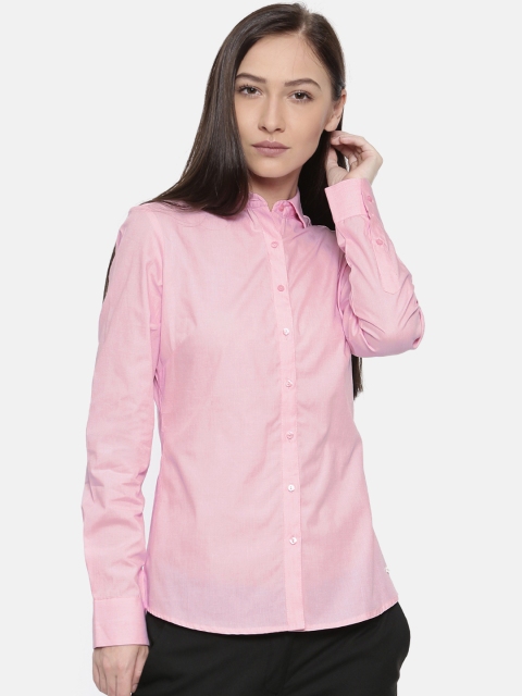 

Park Avenue Woman Women Pink Regular Fit Solid Semiformal Shirt