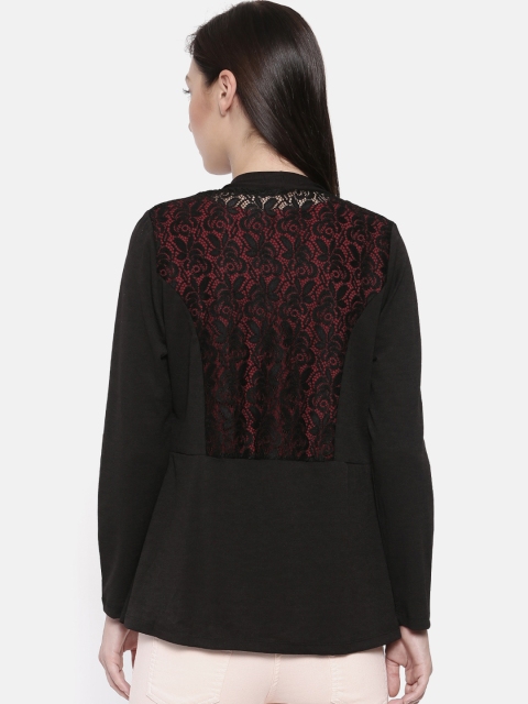

Park Avenue Black Solid Open Front Shrug
