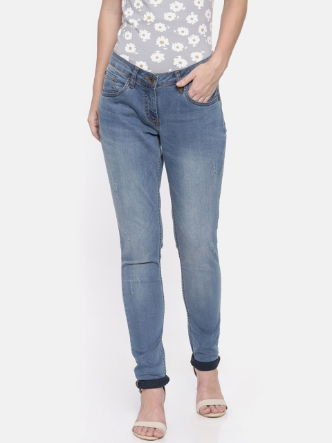 

Park Avenue Woman Women Blue Super Skinny Fit Mid-Rise Clean Look Stretchable Jeans