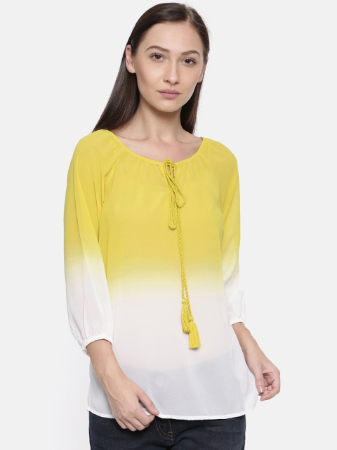 

Park Avenue Women Yellow Dyed Top