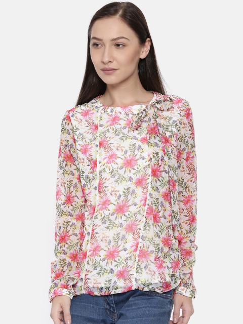 

Park Avenue Woman Women Beige Printed Top