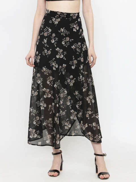 

Sera Women's Black Printed Wrap Skirt