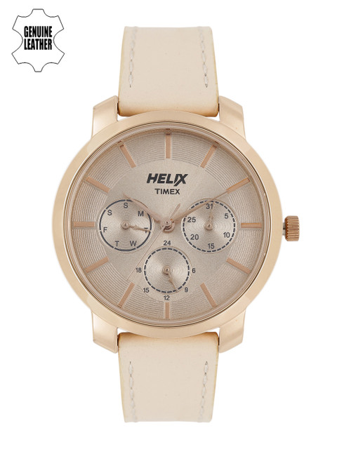 

Helix by Timex Women Rose Gold-Toned Analogue Watch TW032HL08