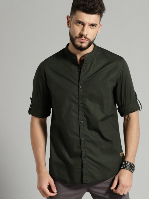 

Roadster Men Black Regular Fit Solid Casual Shirt