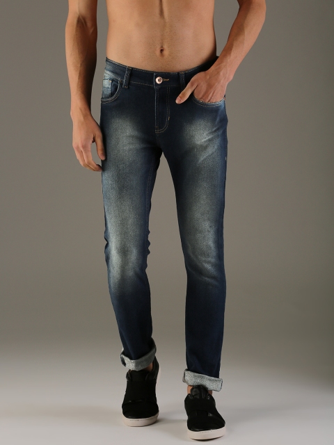 

Flying Machine Men Blue Tapered Fit Mid-Rise Clean Look Stretchable Jeans