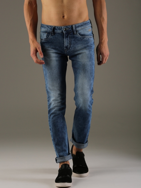 

Flying Machine Men Blue Slim Fit Mid-Rise Clean Look Stretchable Jeans