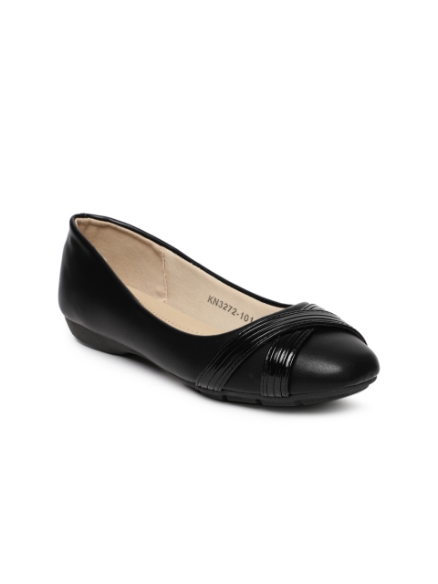 

Tresmode Women Black Solid Synthetic Ballerinas