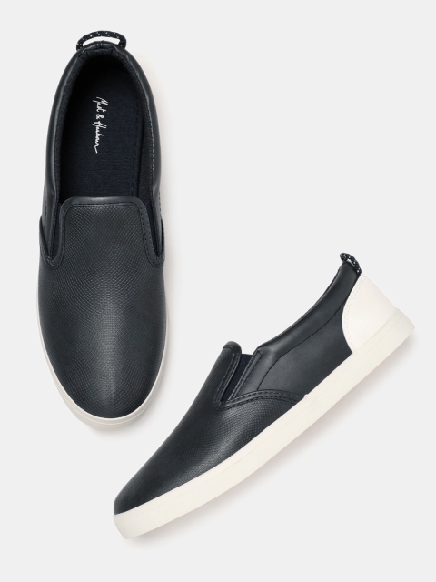 

Mast & Harbour Men Navy Blue Slip-On Sneakers