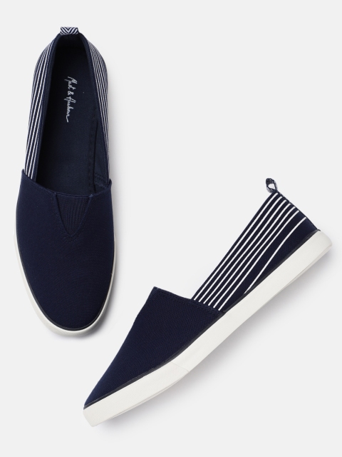 

Mast & Harbour Men Navy Blue Slip-On Sneakers
