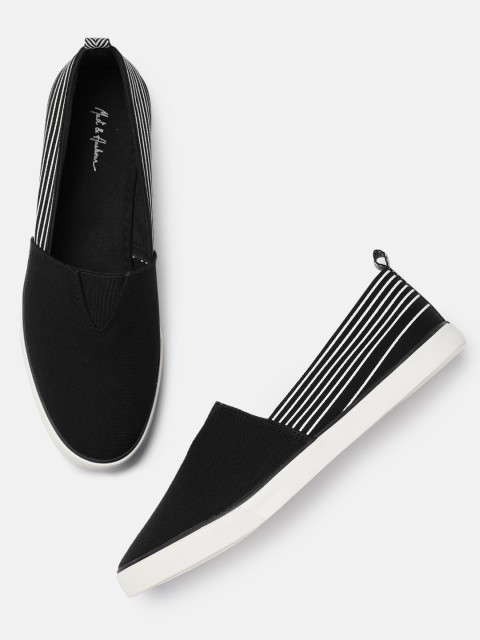 

Mast & Harbour Men Black Slip-On Sneakers