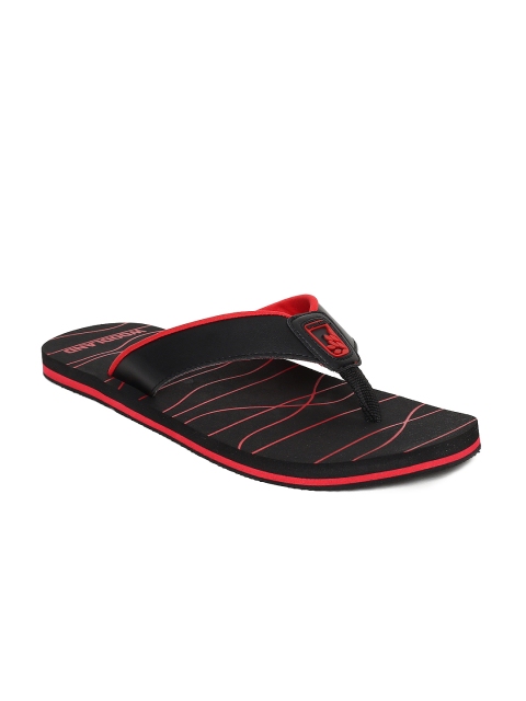 

Woodland Men Black & Red Printed Thong Flip-Flops