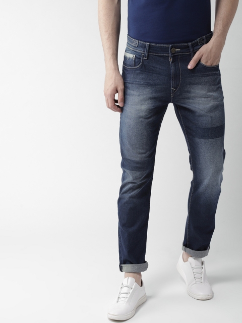 

Harvard Men Navy Blue Slim Tapered Fit Mid-Rise Clean Look Stretchable Jeans