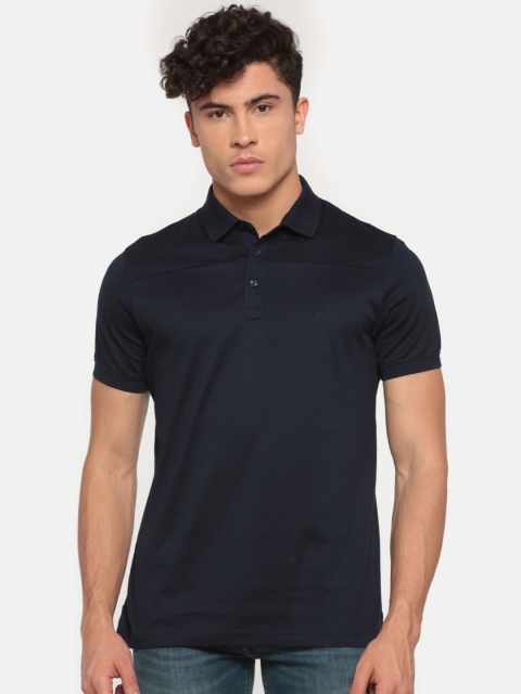 

Indian Terrain Men Navy Blue Solid Polo T-shirt