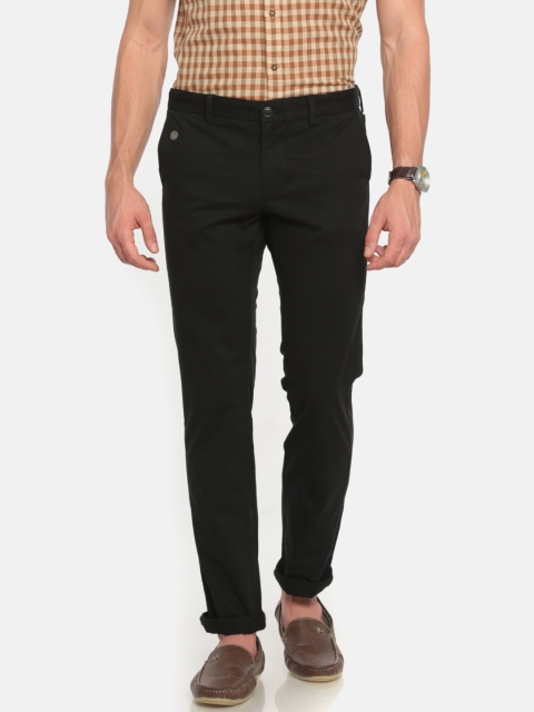 

Indian Terrain Men Black Brooklyn Slim Fit Solid Chinos