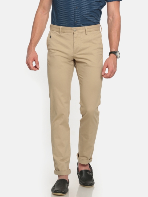 

Indian Terrain Men Khaki Brooklyn Slim Fit Solid Chinos