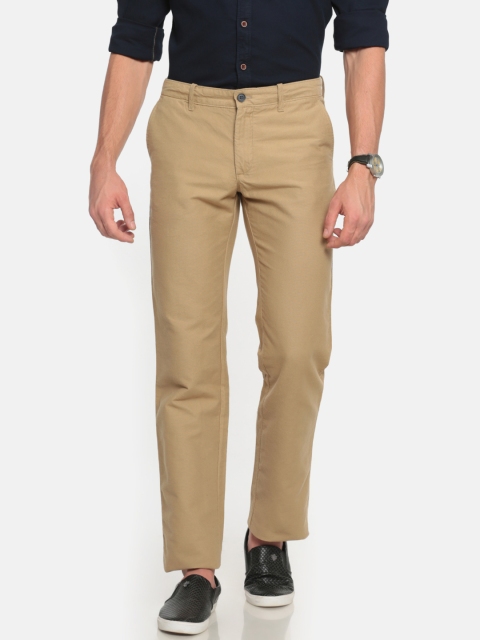 

Indian Terrain Men Khaki Kansas Regular Fit Solid Chinos