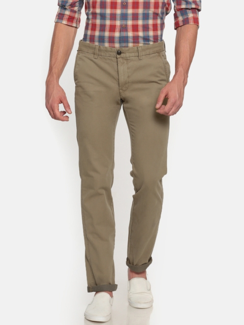 

Indian Terrain Men Khaki Kruger Skinny Fit Solid Chinos