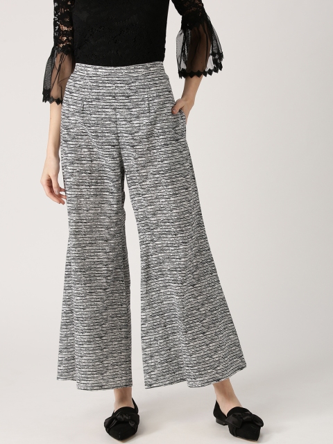 

Libas Women Black & White Printed Wide Leg Palazzos