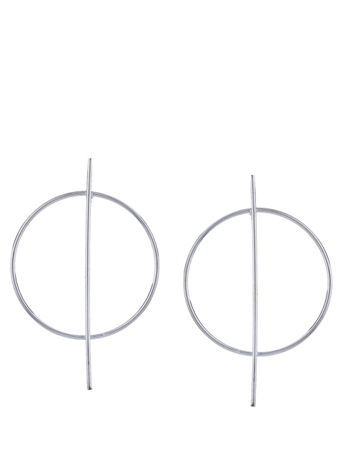 

Kazo Silver-Toned Circular Shaped Hoop Earrings