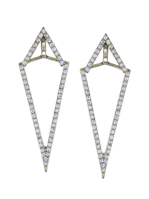 

Kazo Silver-Toned Geometric Shaped Drop Earrings