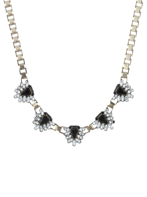 

Kazo Silver-Toned & Black Metal Necklace
