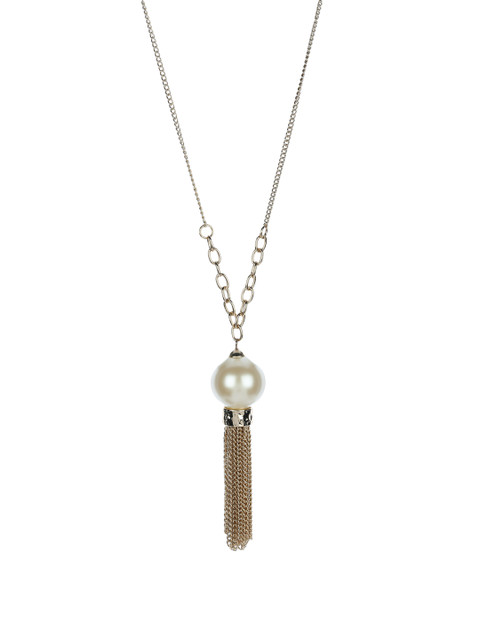

Kazo Silver-Toned & White Metal Chain