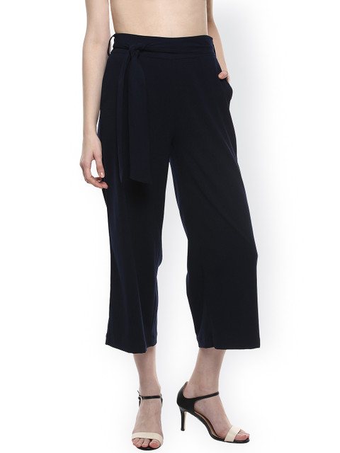

Kazo Women Blue Original Regular Fit Solid Culottes
