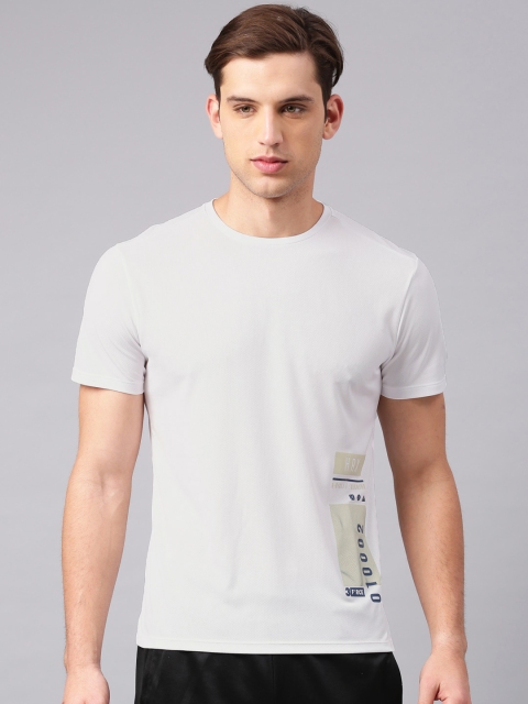 

HRX by Hrithik Roshan Men White Printed Round Neck T-shirt