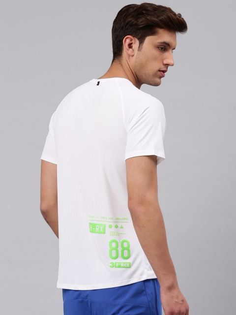 

HRX by Hrithik Roshan Men White Solid Running Tshirt