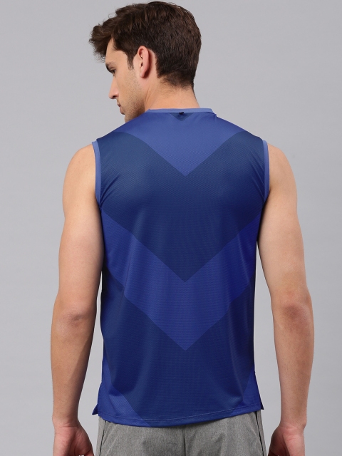 

HRX by Hrithik Roshan Men Blue Printed RAPID DRY Technology Running T-Shirt