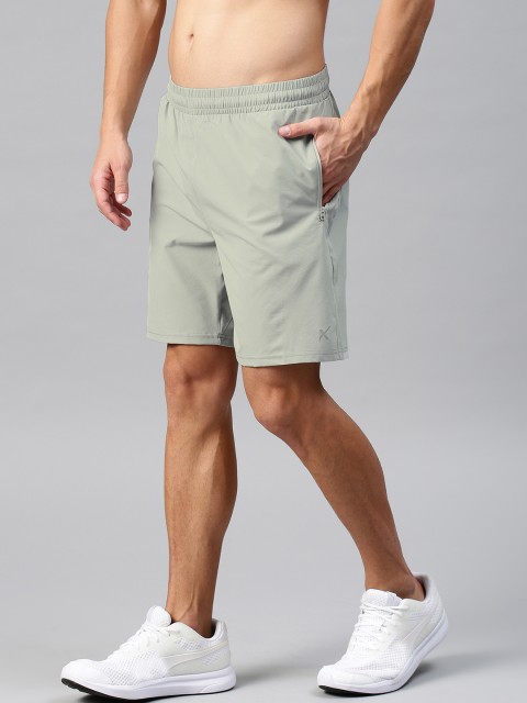 

HRX by Hrithik Roshan Men Grey Solid Regular Fit Sports Shorts