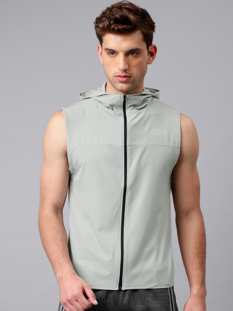 

HRX by Hrithik Roshan Men Grey Solid Sporty Running Jacket