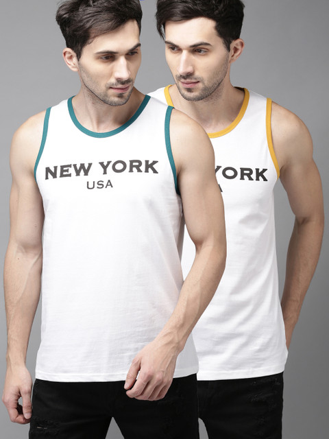 

HERE&NOW Pack of 2 Printed T-shirt, White