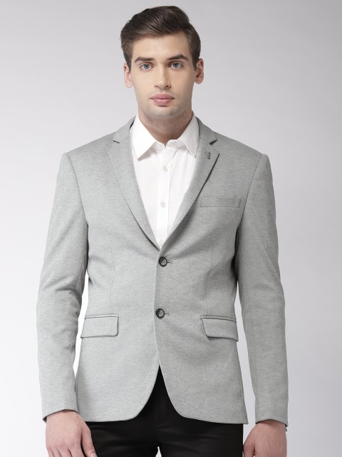 

Arrow New York Men Grey Solid Zero Calorie Fit Single-Breasted Blazer